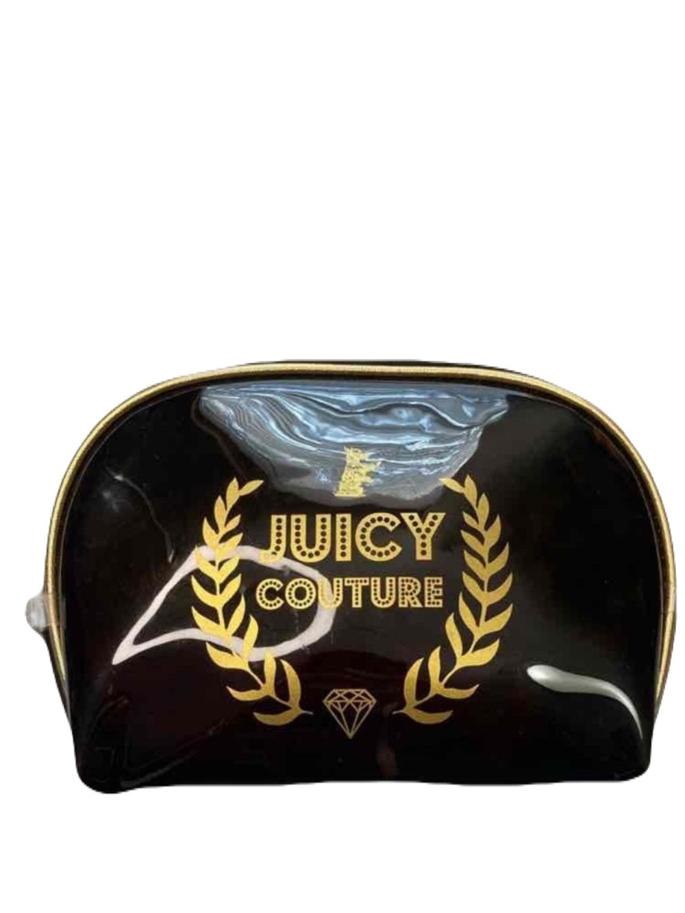 Juicy Couture Black Vinyl Cosmetic Case EXCELLENT CONDITION